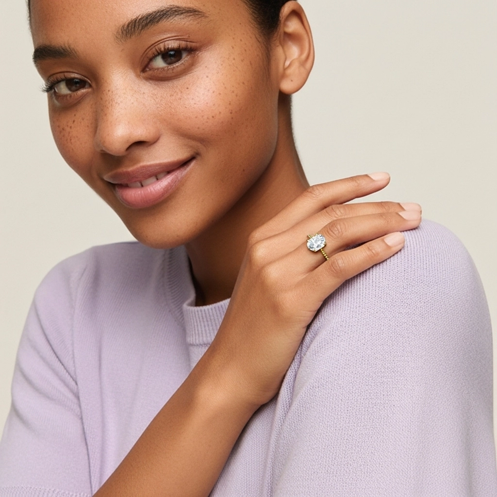 2.00ct Moissanite Bague de fiançailles Or 14 carats