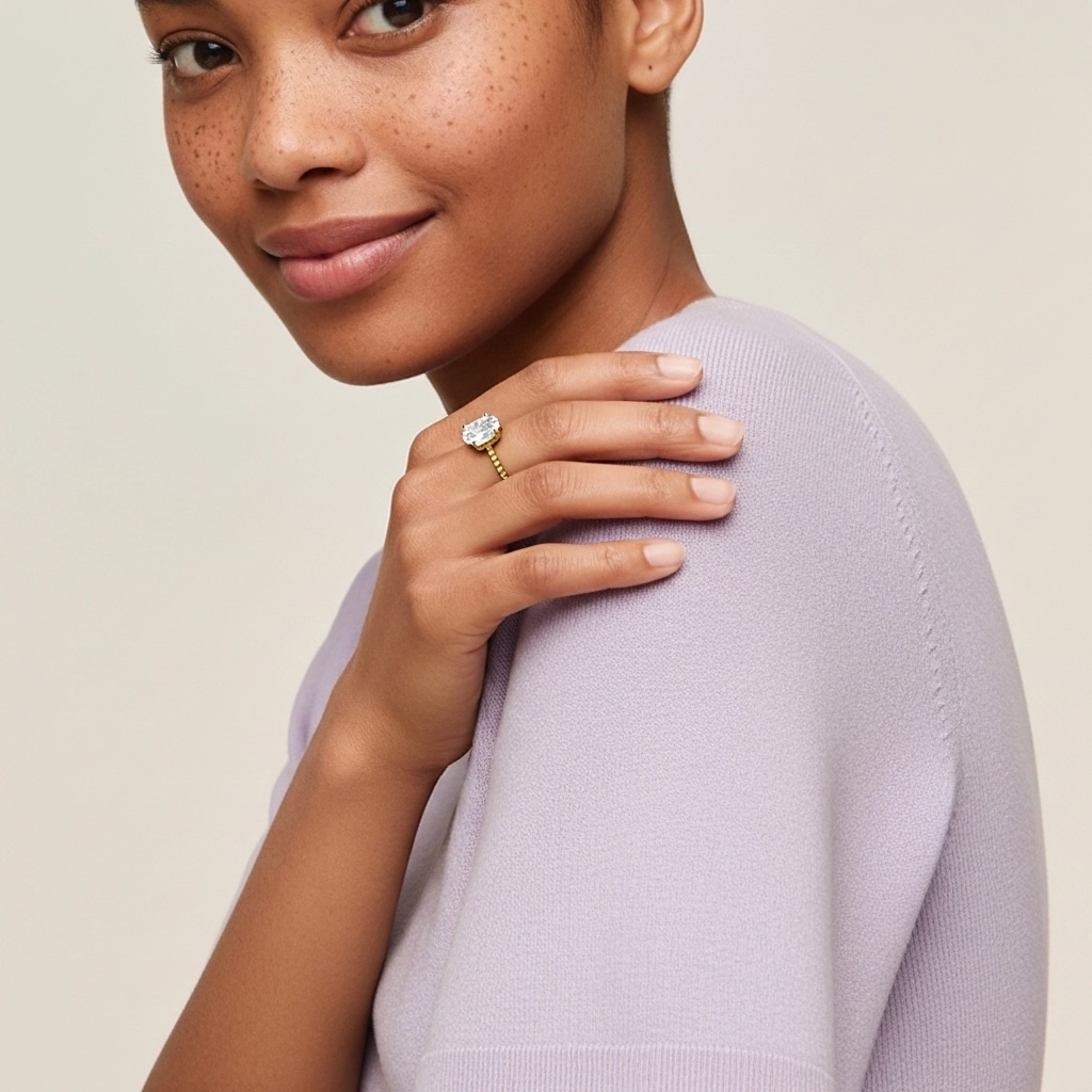 2.00ct Moissanite Bague de fiançailles Or 14 carats