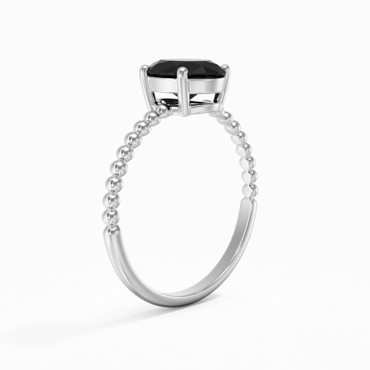 1.00ct Zircon cubique Bague de fiançailles Argent sterling 925