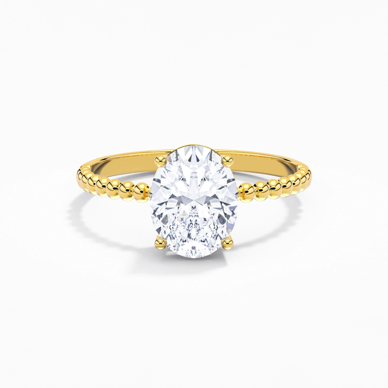 2.00ct Moissanite Engagement Ring 14K Gold