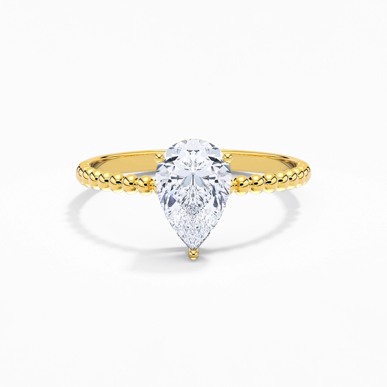 1.50ct Moissanite Bague de fiançailles Or 18 carats