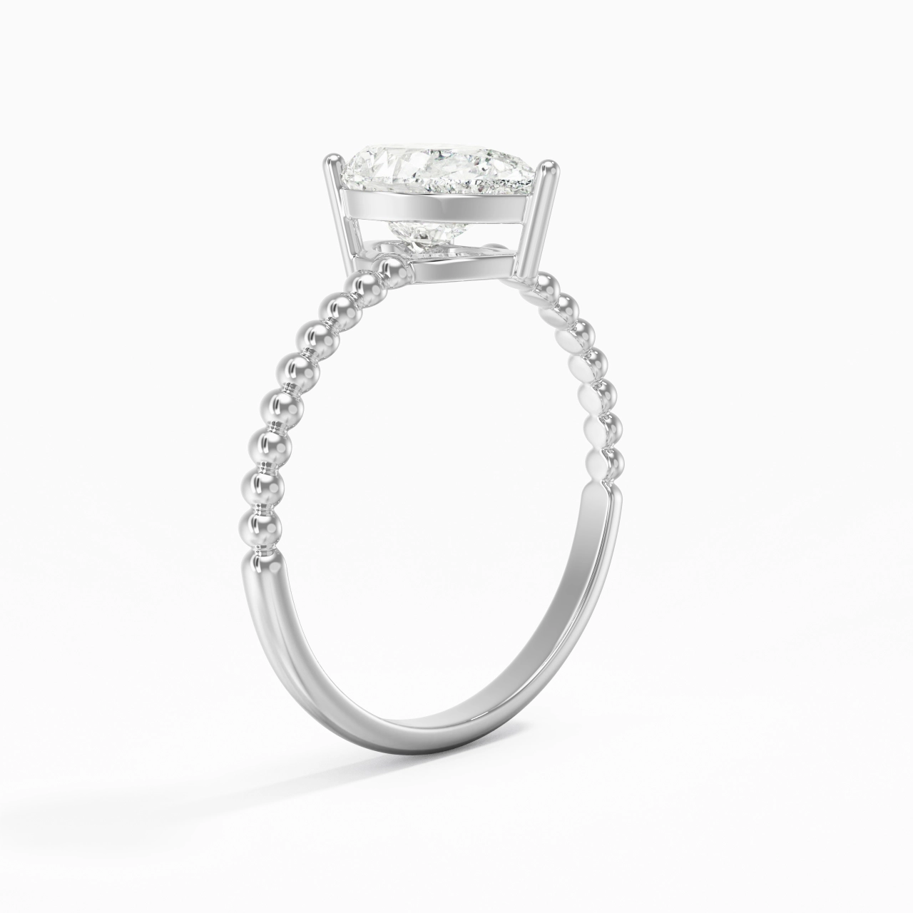 1.50ct Moissanite Bague de fiançailles Or blanc 14 carats