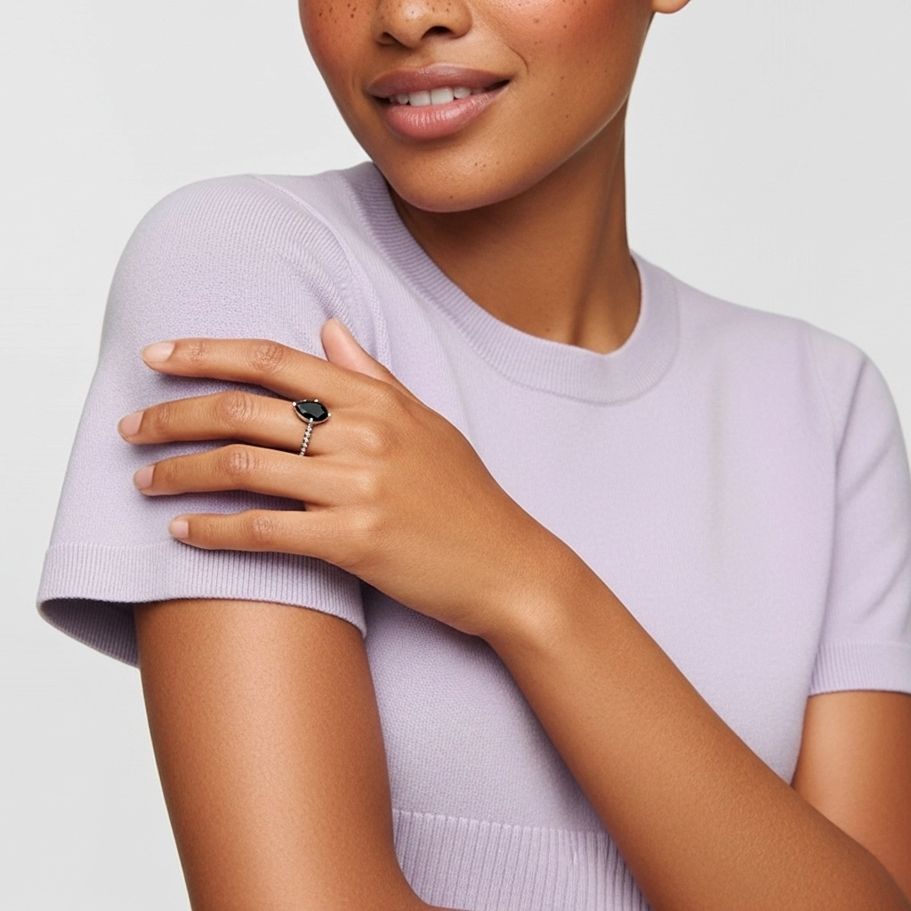 1.00ct Circonio cúbico Anillo de Compromiso Plata esterlina 925