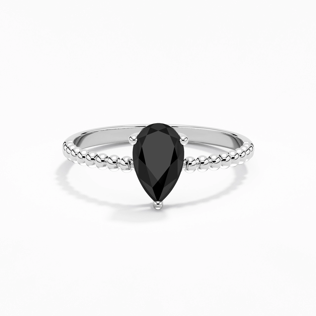 1.00ct Zircon cubique Bague de fiançailles Argent sterling 925