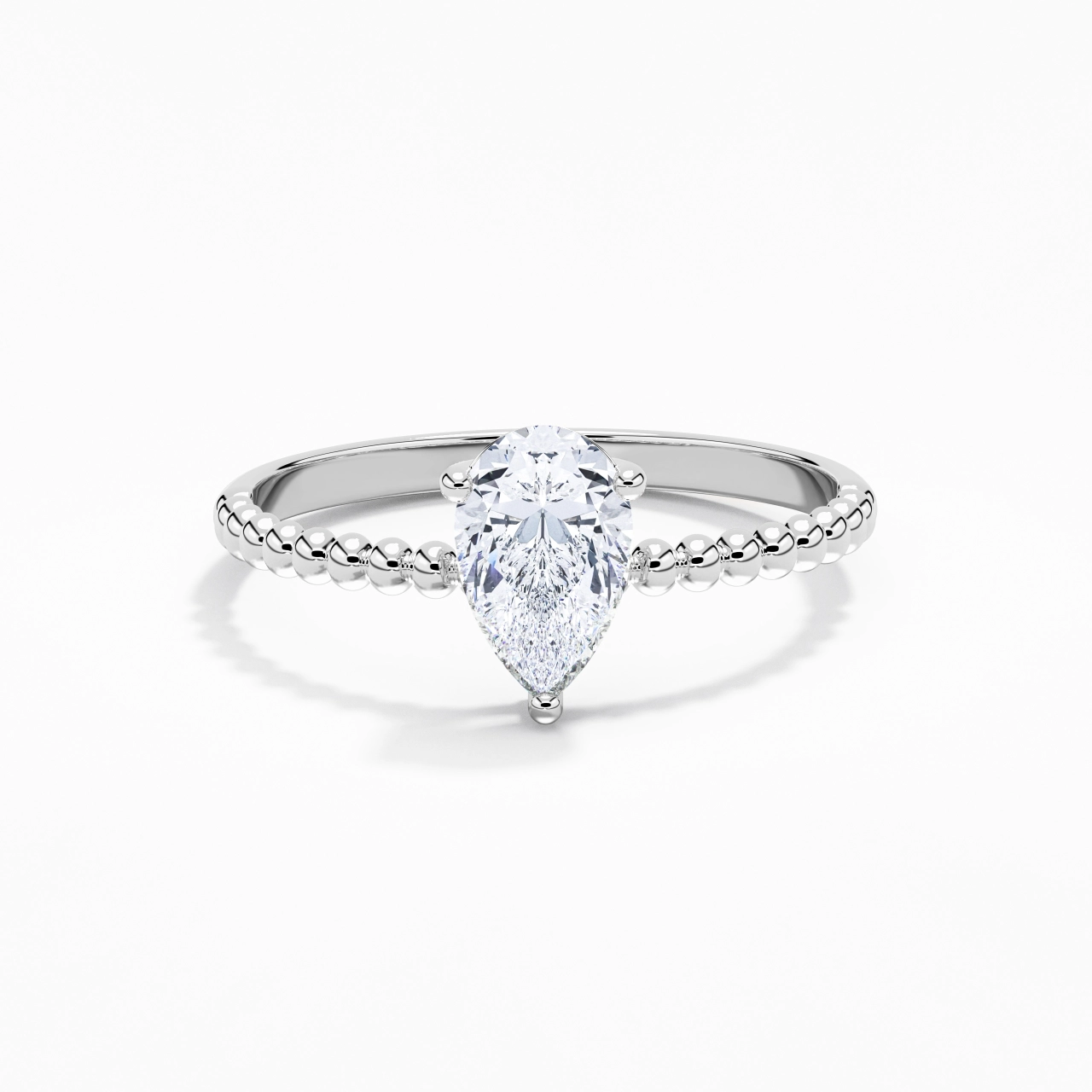 1.00ct Moissanite Engagement Ring Platinum