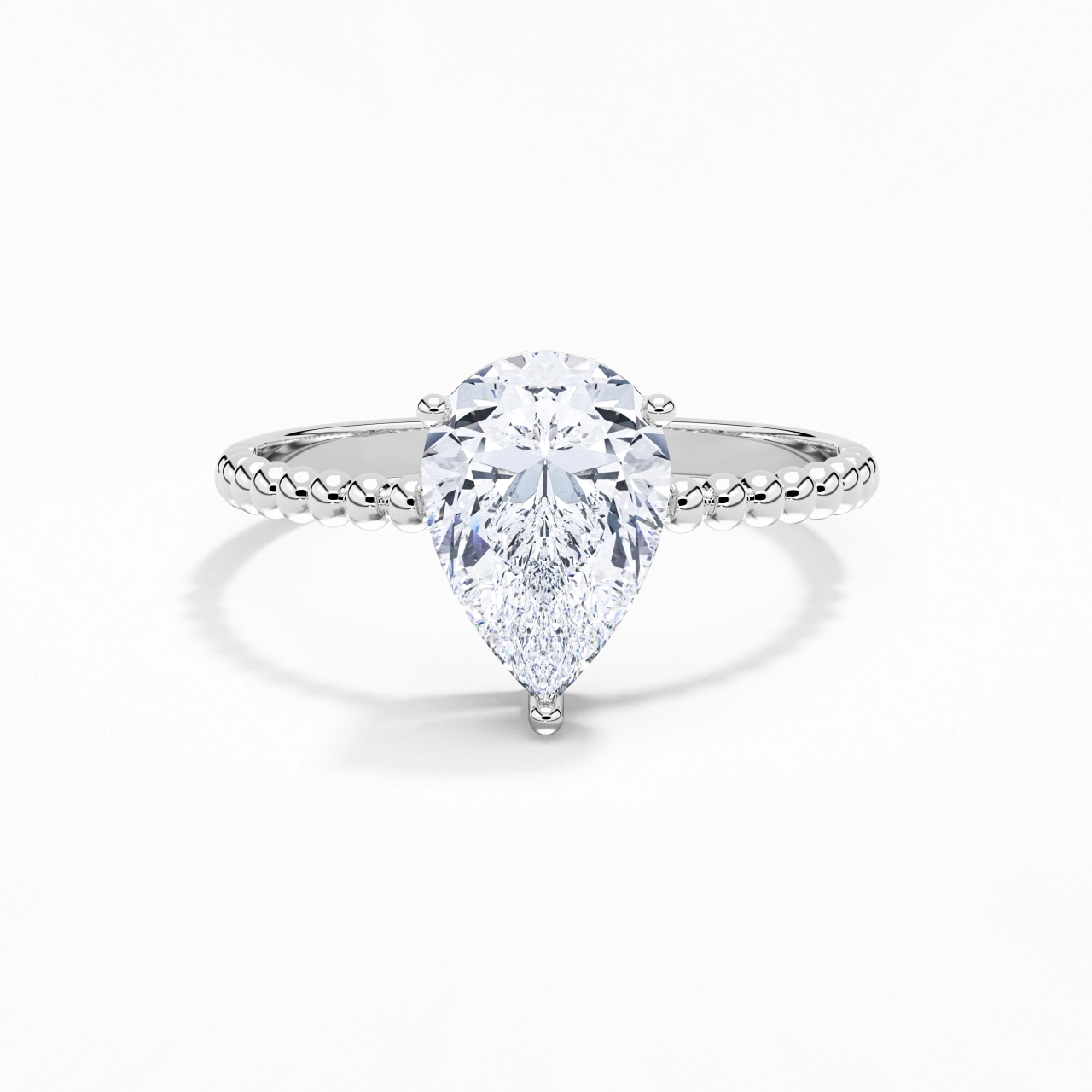 2.00ct Moissanite Engagement Ring 925 Sterling Silver