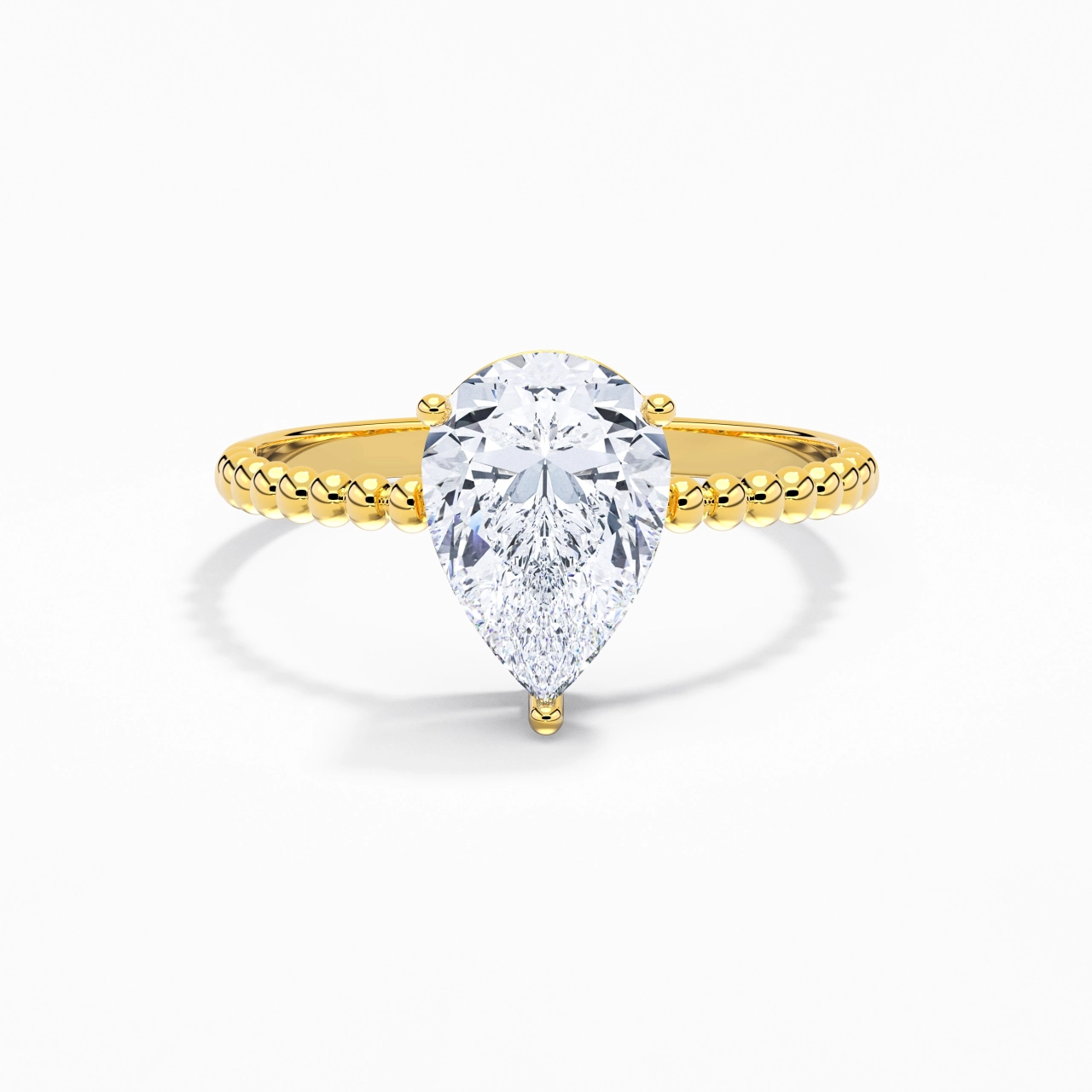 2.00ct Moissanite Engagement Ring 14K Gold