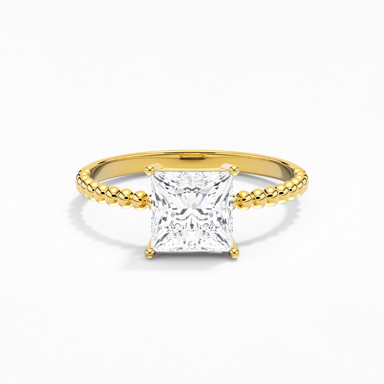 1.50ct Moissanite Engagement Ring 18K Gold