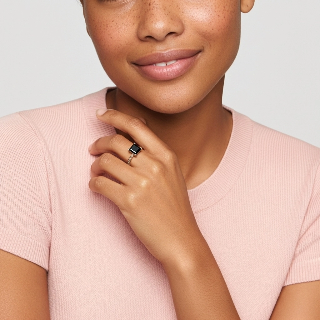 1.00ct Circonio cúbico Anillo de Compromiso Plata esterlina 925