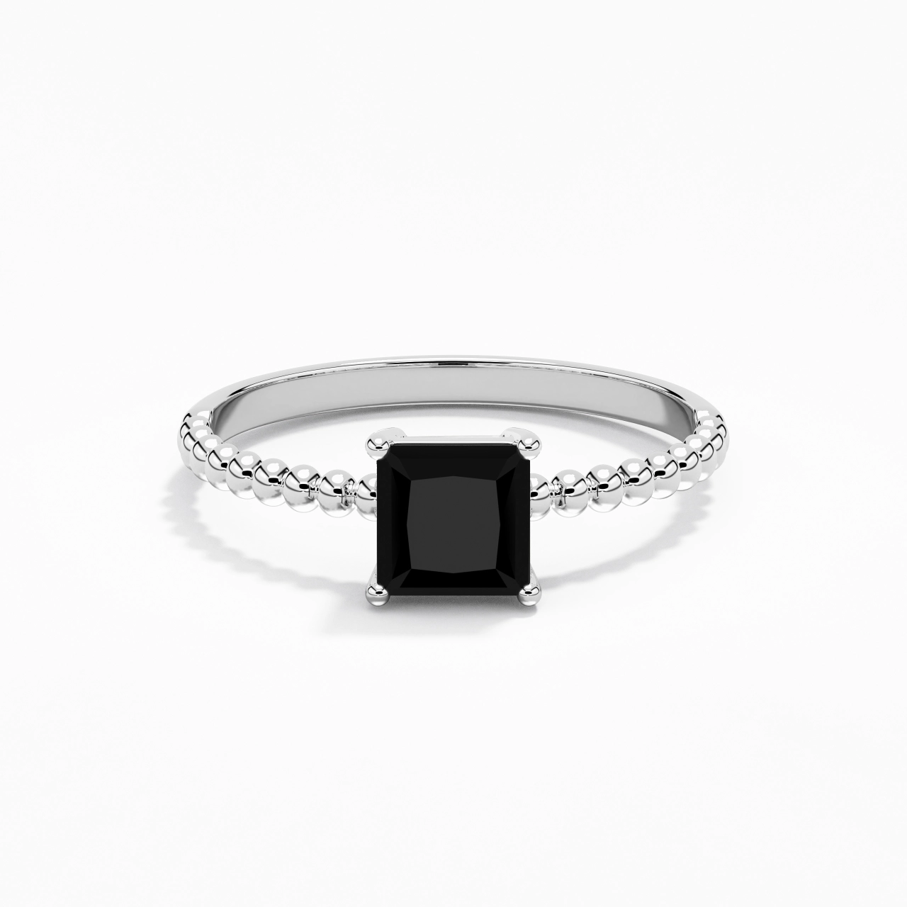 1.00ct Zircon cubique Bague de fiançailles Argent sterling 925