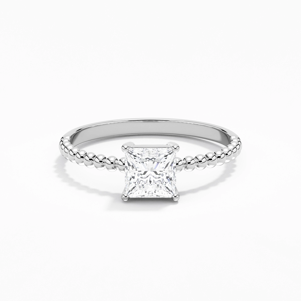 1.00ct Moissanite Engagement Ring Platinum