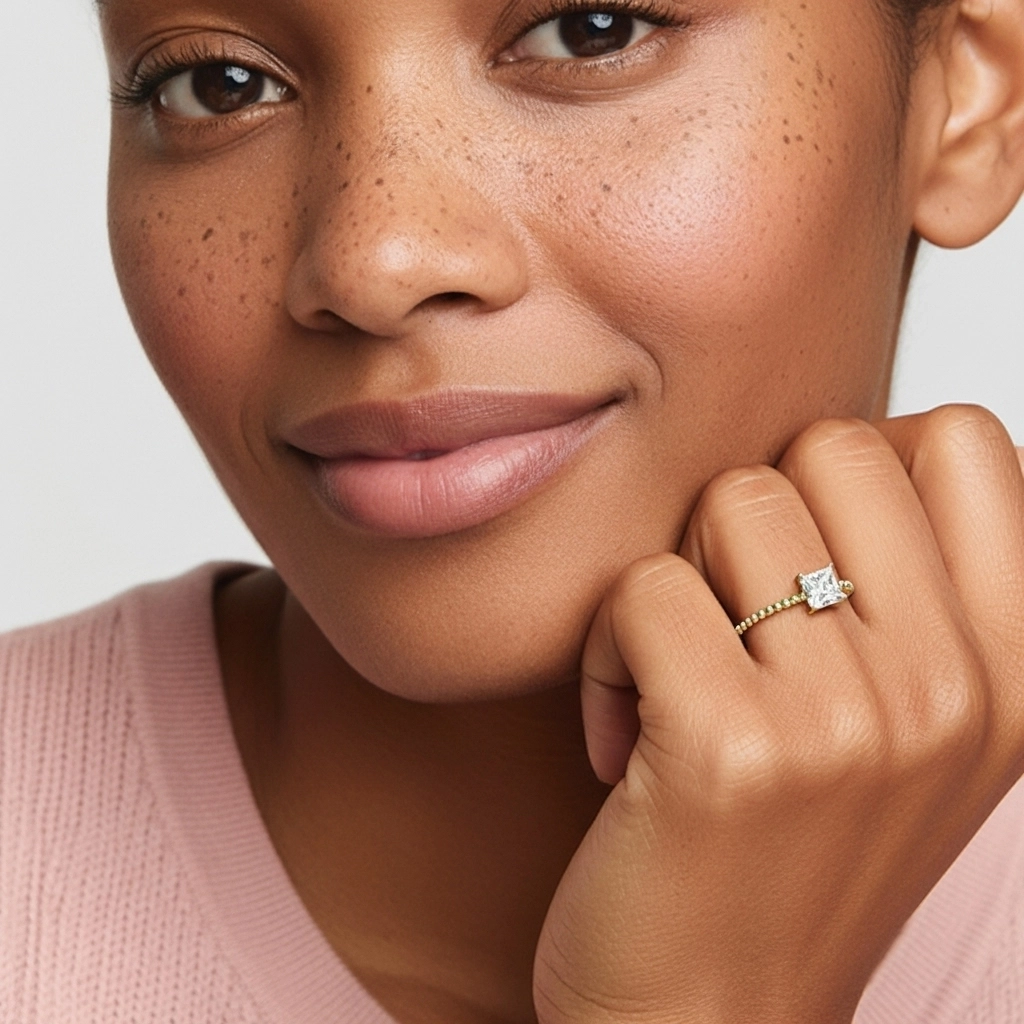 2.00ct Moissanite Bague de fiançailles Or 18 carats