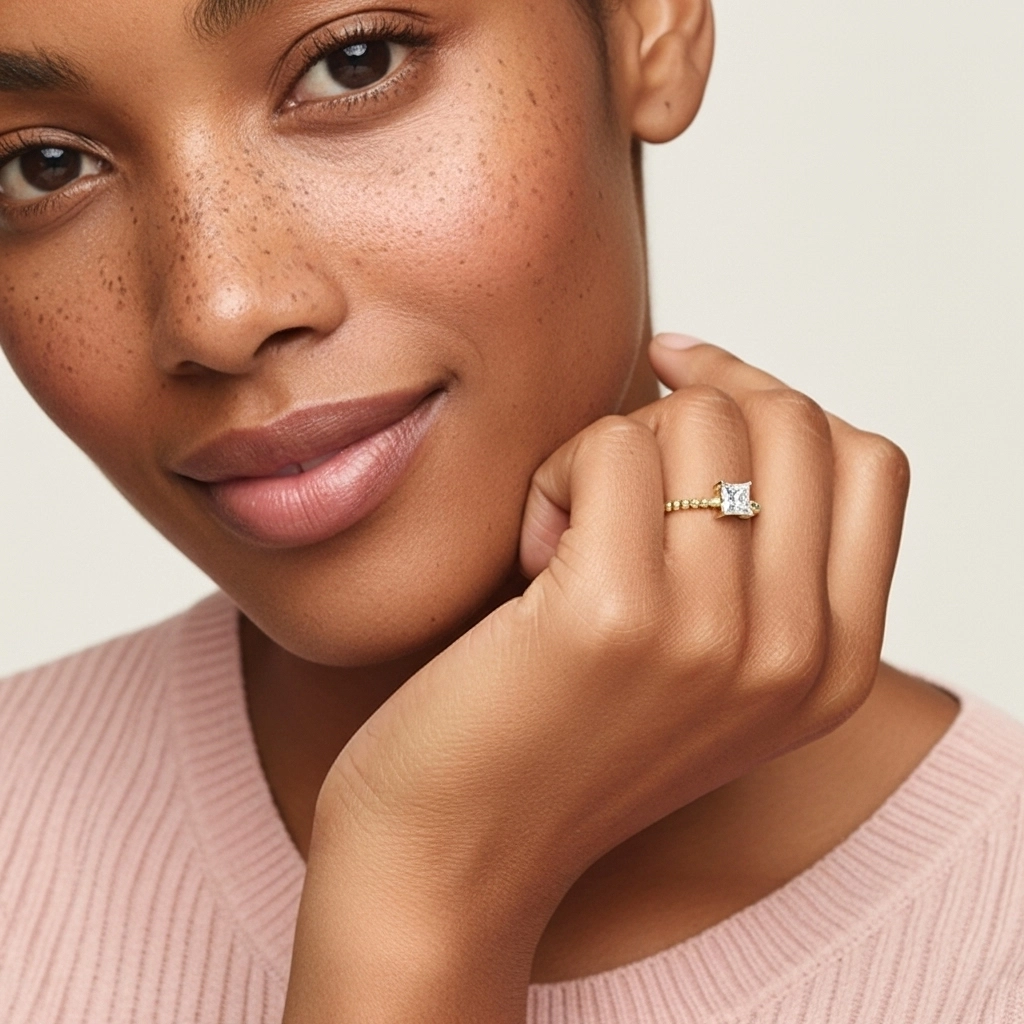 2.00ct Moissanite Bague de fiançailles Or 18 carats