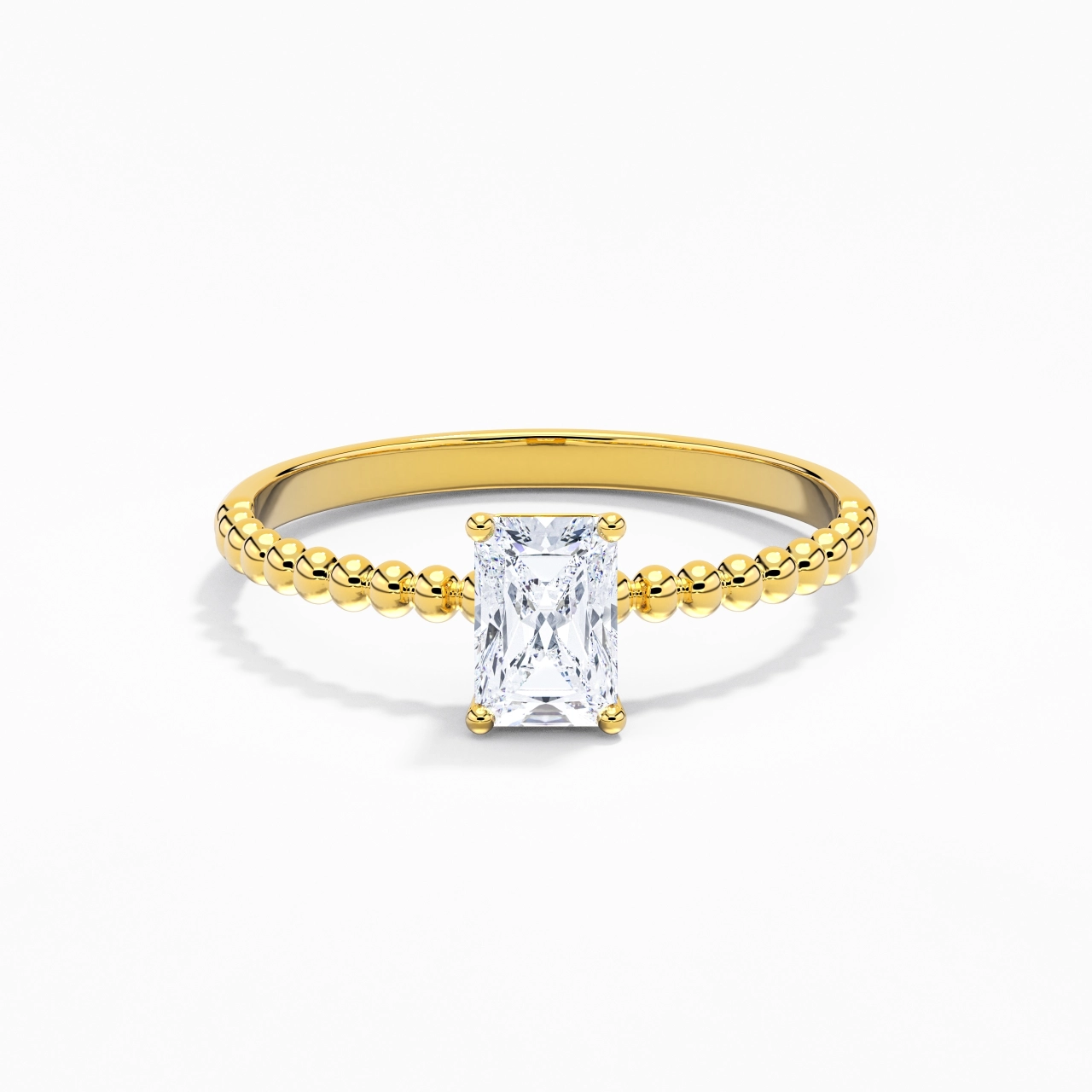 0.80ct Moissanite Bague de fiançailles Or 14 carats