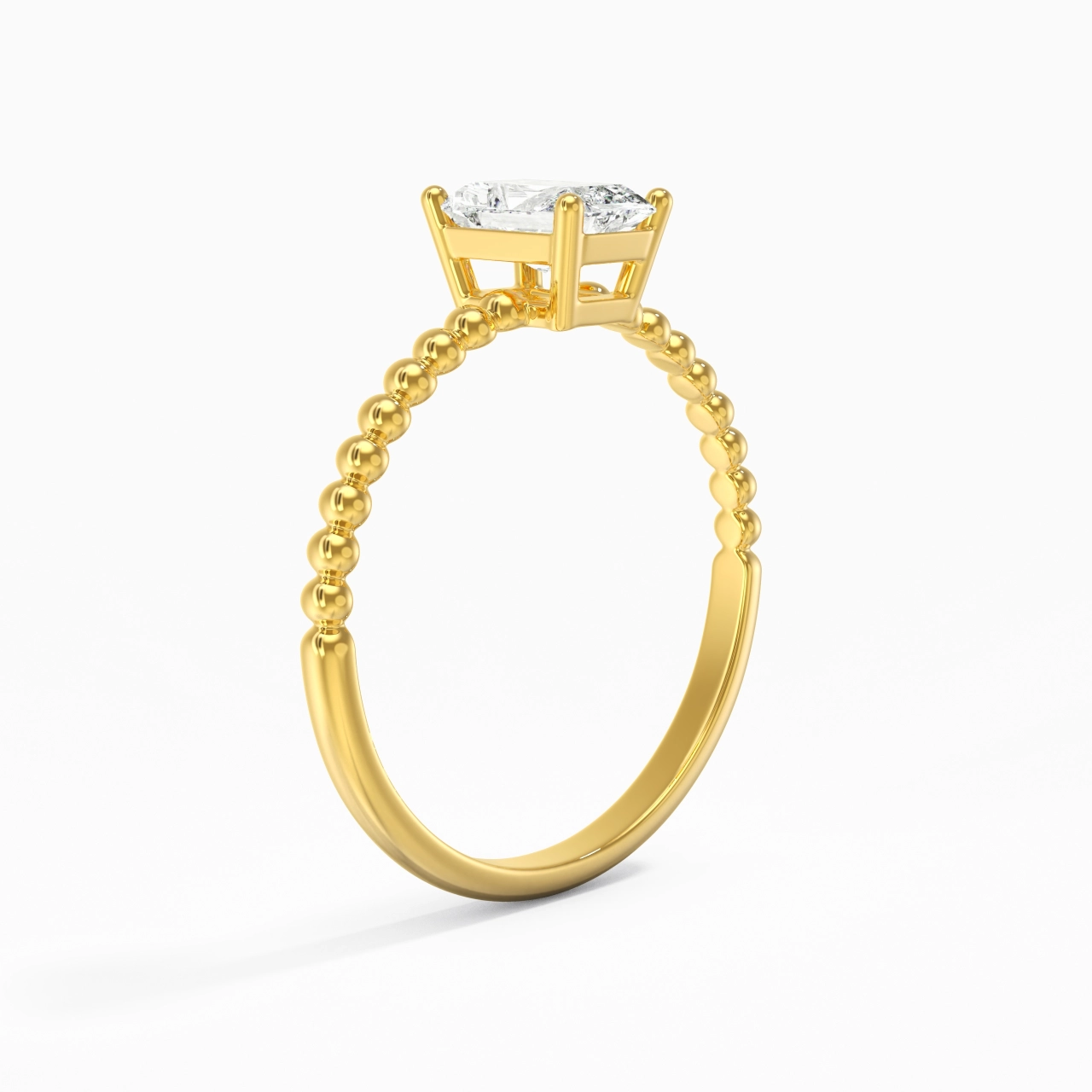0.80ct Moissanite Bague de fiançailles Or 14 carats