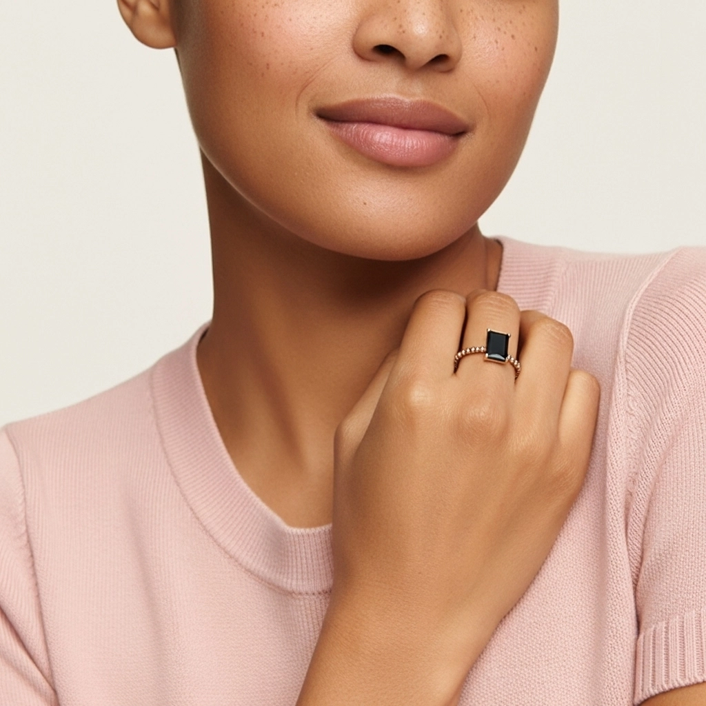 1.00ct Circonio cúbico Anillo de Compromiso Plata esterlina 925