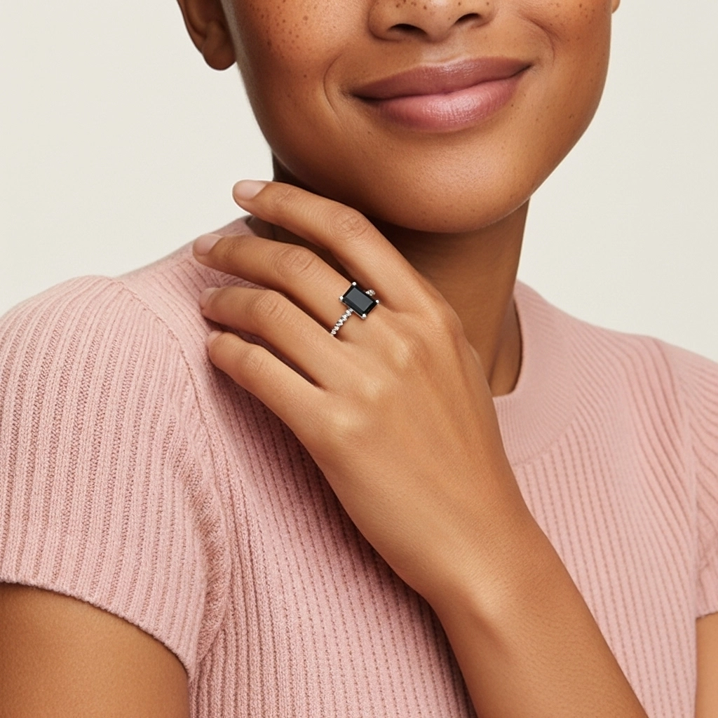 1.00ct Cubic Zirconia Engagement Ring 925 Sterling Silver