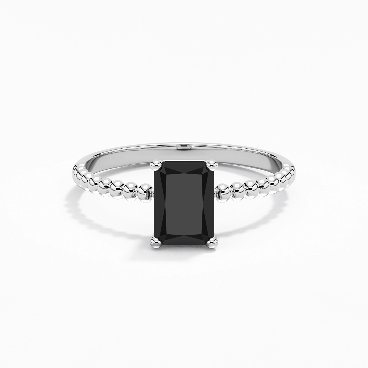 1.00ct Zircon cubique Bague de fiançailles Argent sterling 925