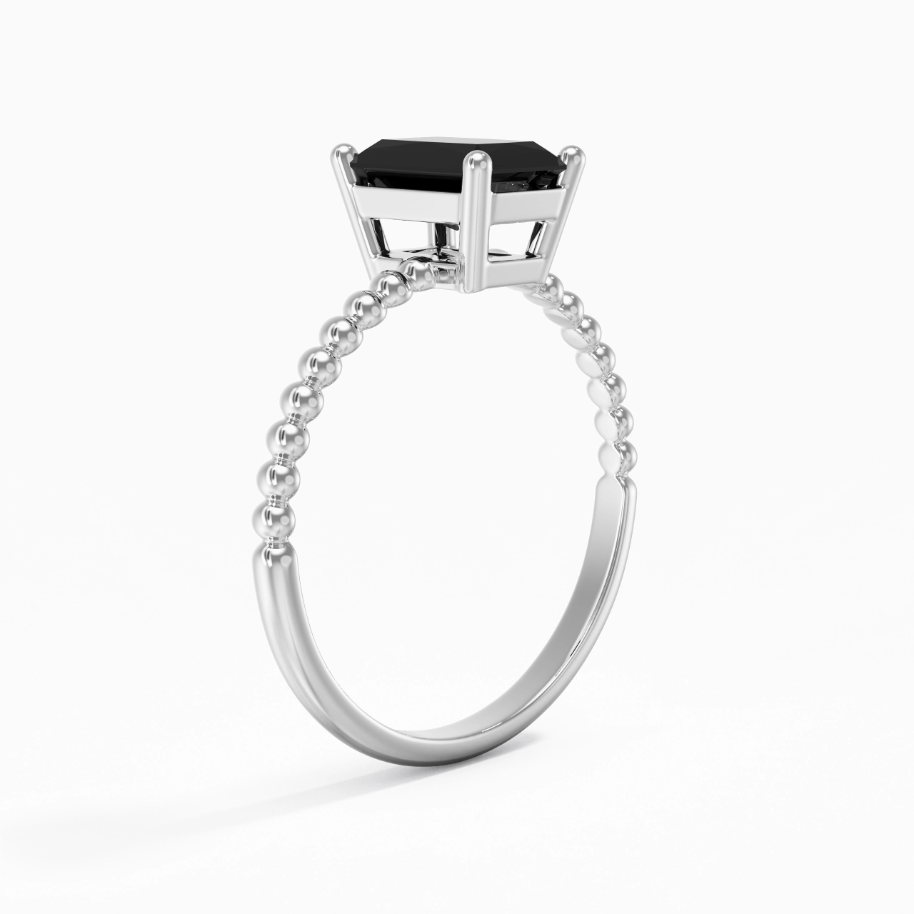 1.00ct Zircon cubique Bague de fiançailles Argent sterling 925