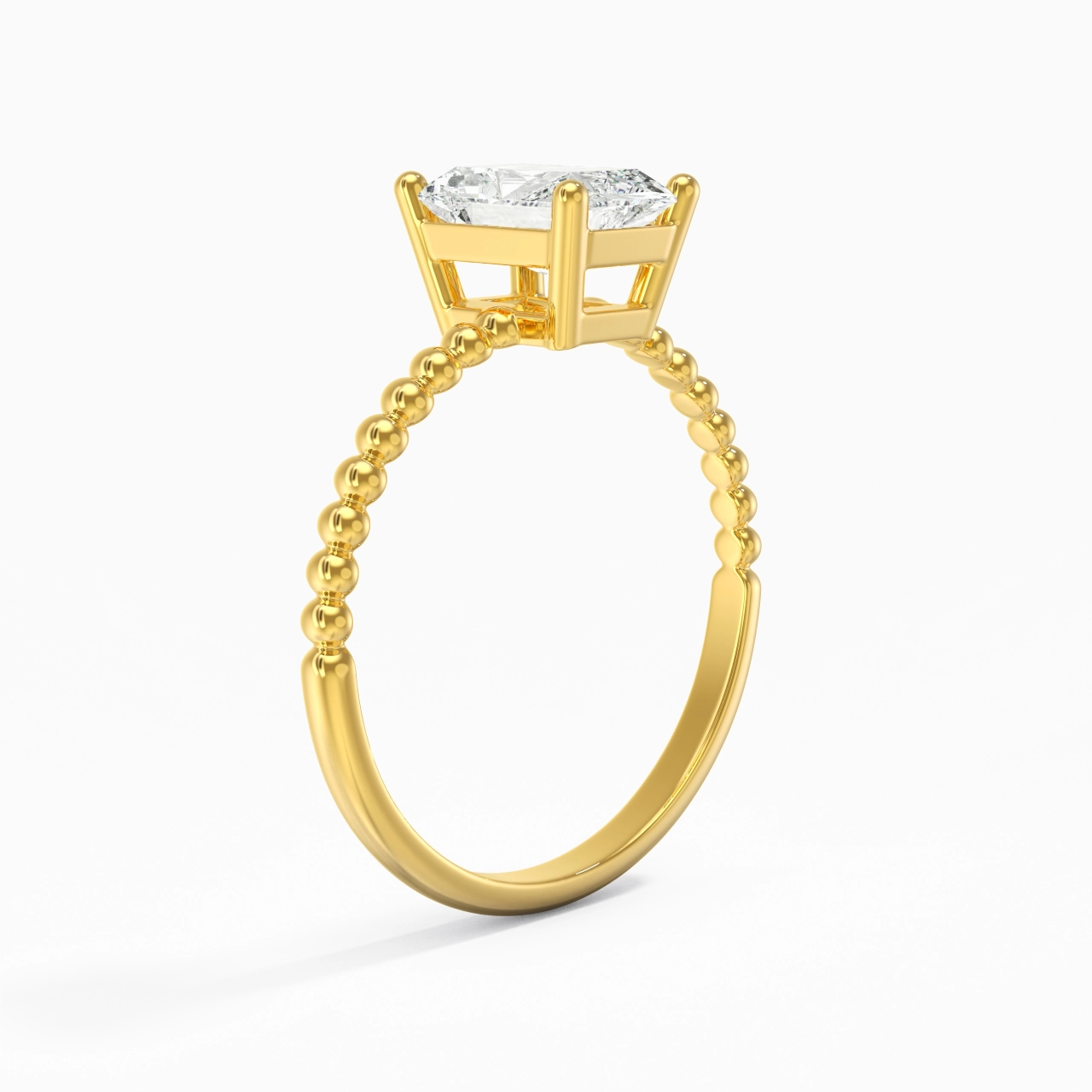 1.00ct Moissanite Bague de fiançailles Or 14 carats