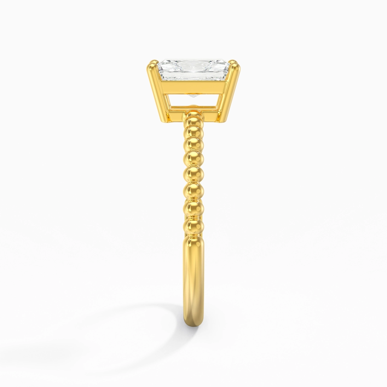 1.00ct Moissanite Engagement Ring 18K Gold