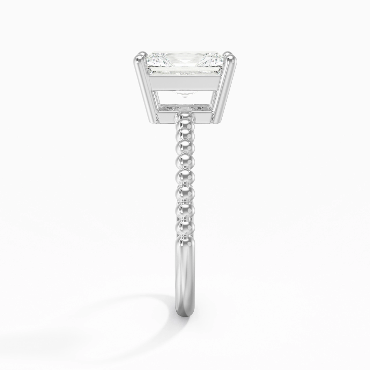 2.00ct Moissanite Engagement Ring 14K White Gold