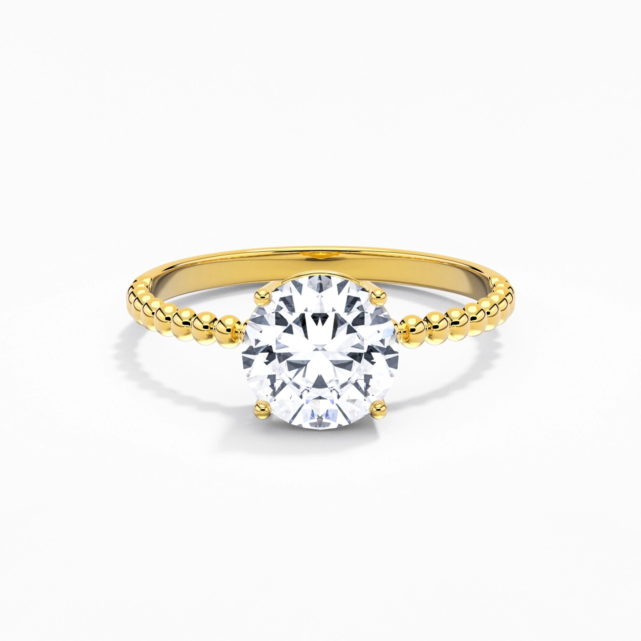 1.50ct Moissanite Engagement Ring 18K Gold