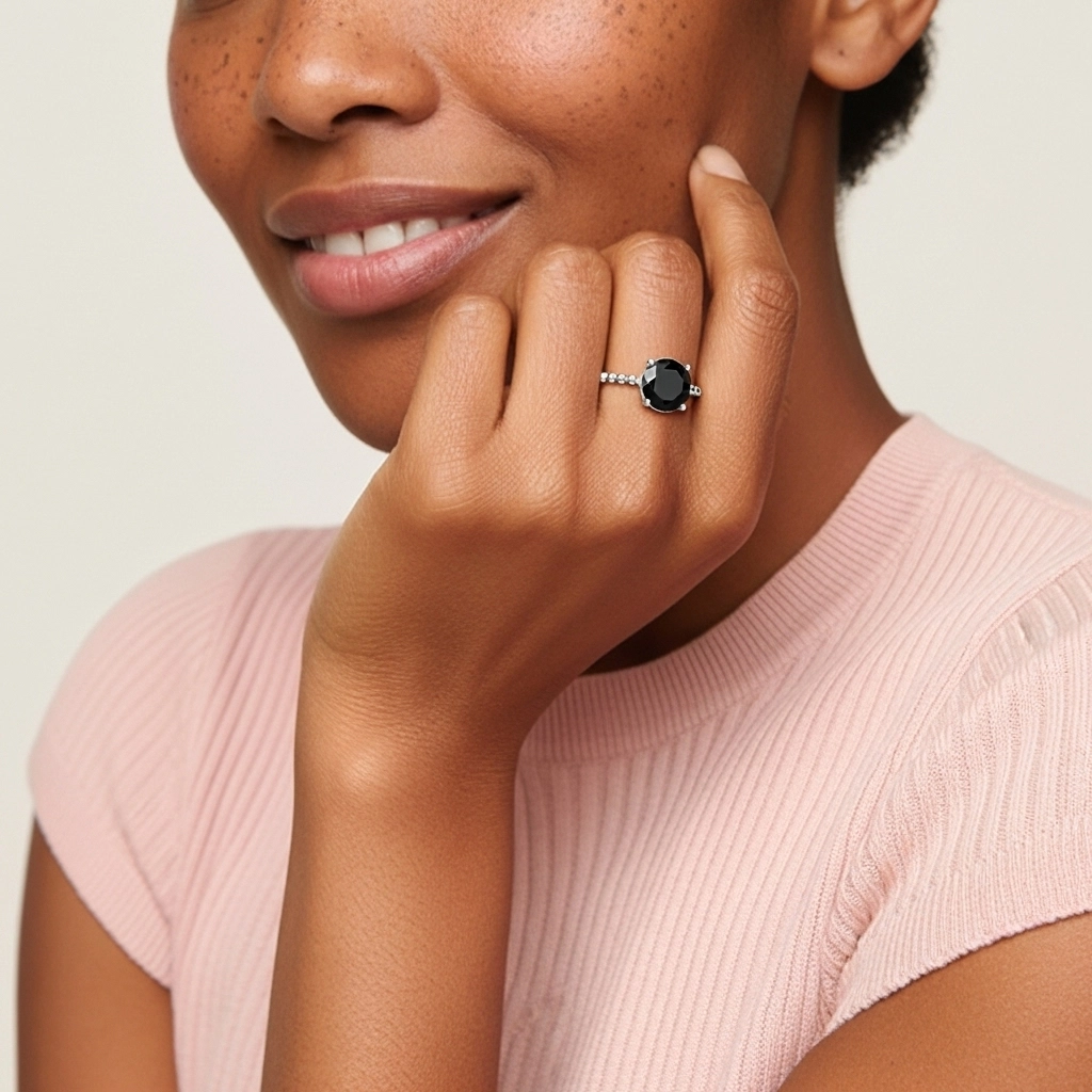 1.00ct Cubic Zirconia Engagement Ring 925 Sterling Silver