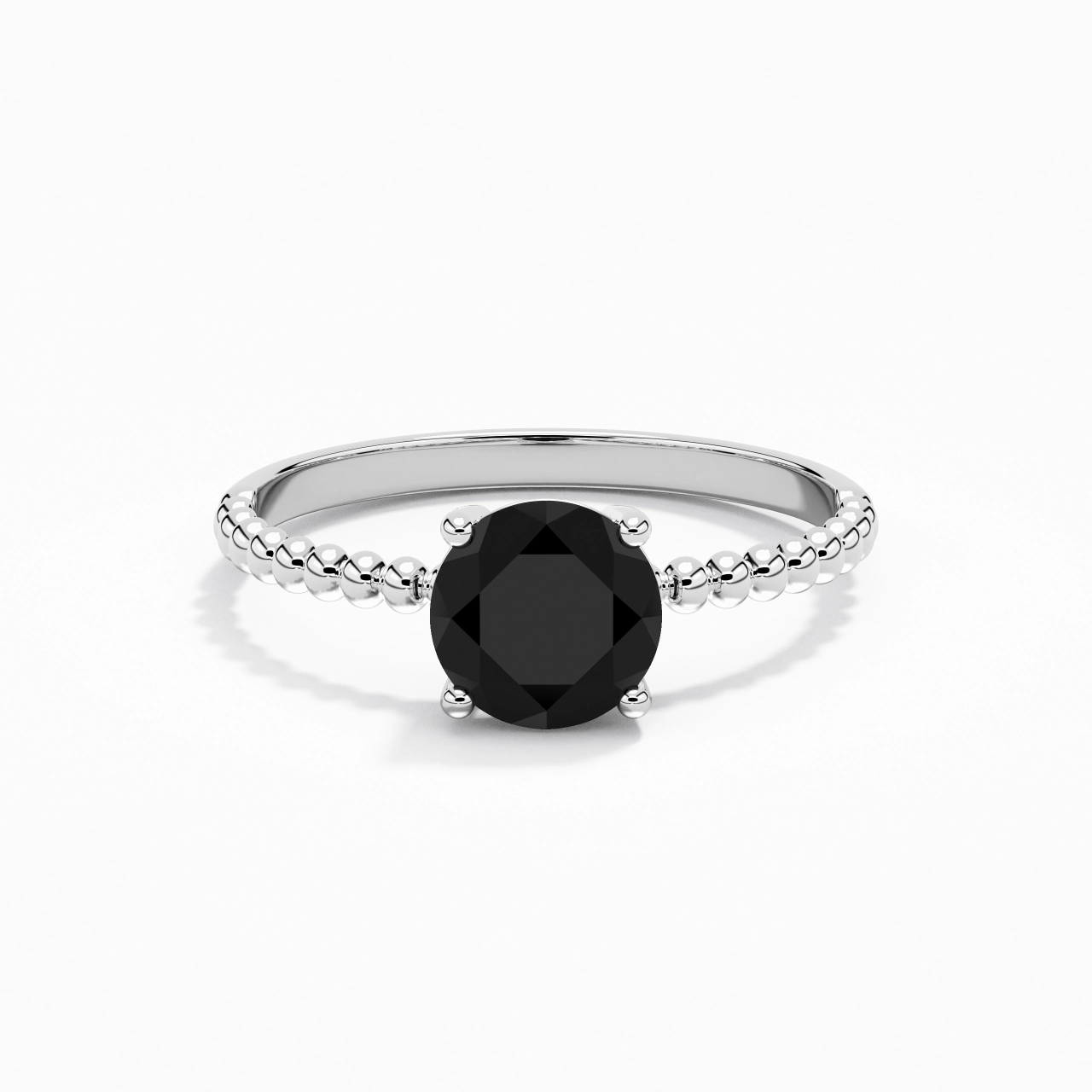 1.00ct Zircon cubique Bague de fiançailles Argent sterling 925
