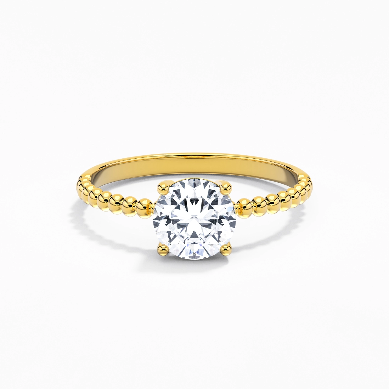 1.00ct Moissanite Bague de fiançailles Or 14 carats