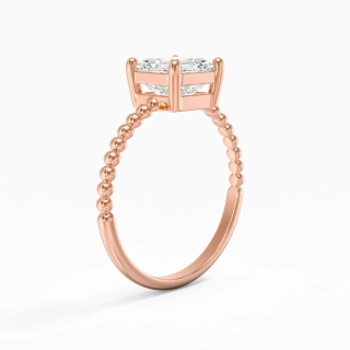 1.00ct Moissanite Engagement Ring 18K Rose Gold