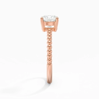 1.00ct Moissanite Engagement Ring 18K Rose Gold