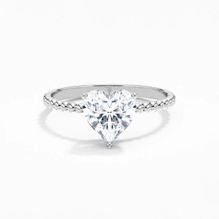 1.50ct Moissanite Bague de fiançailles Or blanc 14 carats