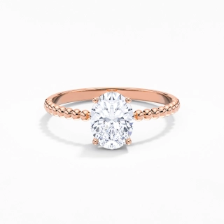 1.50ct Moissanite Bague de fiançailles Or rose 14 carats