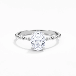 1.50ct Moissanite Bague de fiançailles Or blanc 14 carats