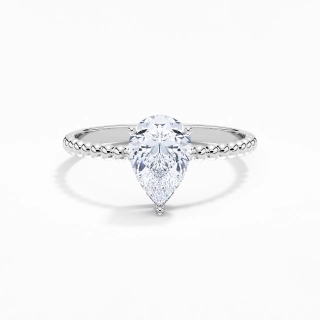 1.50ct Moissanite Bague de fiançailles Or blanc 14 carats