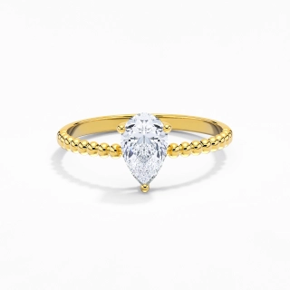 1.00ct Moissanite Engagement Ring 18K Gold