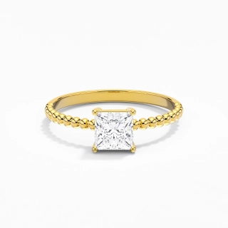 1.00ct Moissanite Engagement Ring 18K Gold