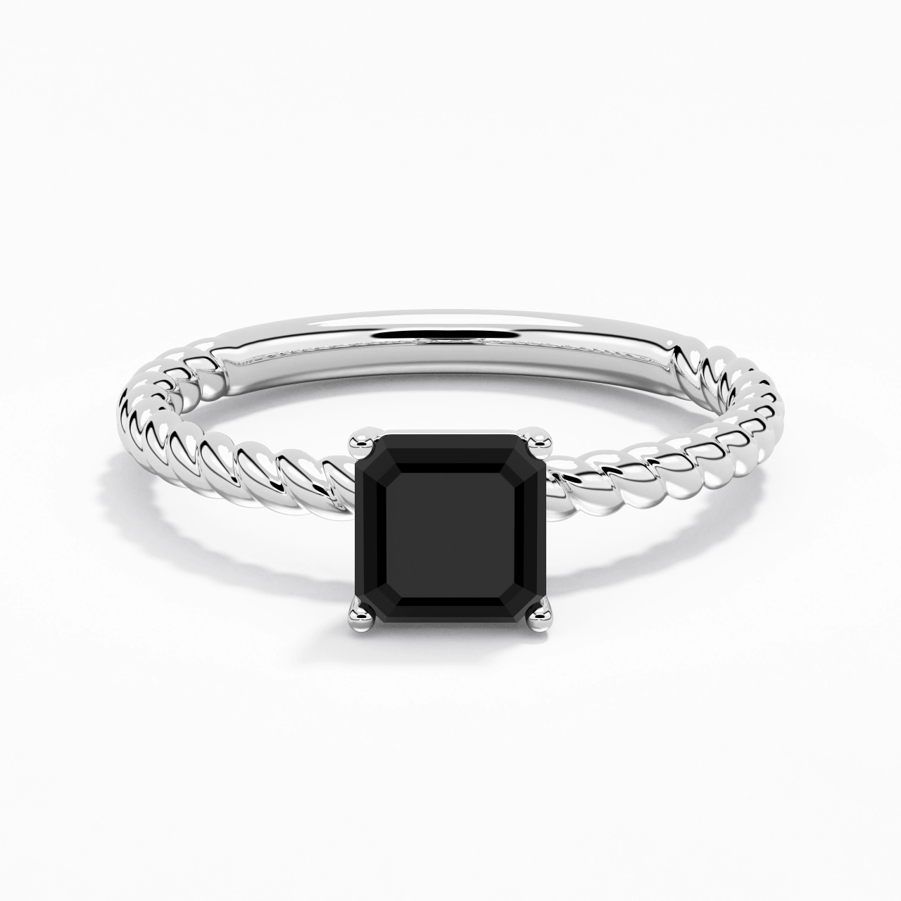 Modern Asscher 1.50ct Cubic Zirconia Engagement Ring