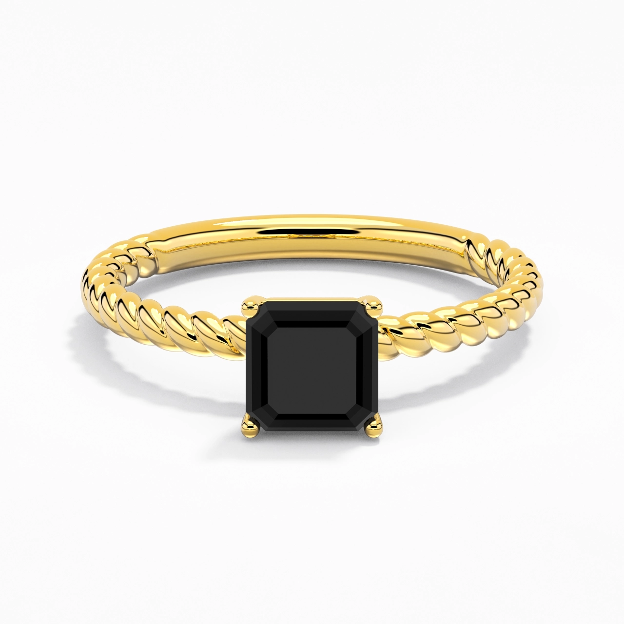 Modern Asscher 1.50ct Cubic Zirconia Engagement Ring