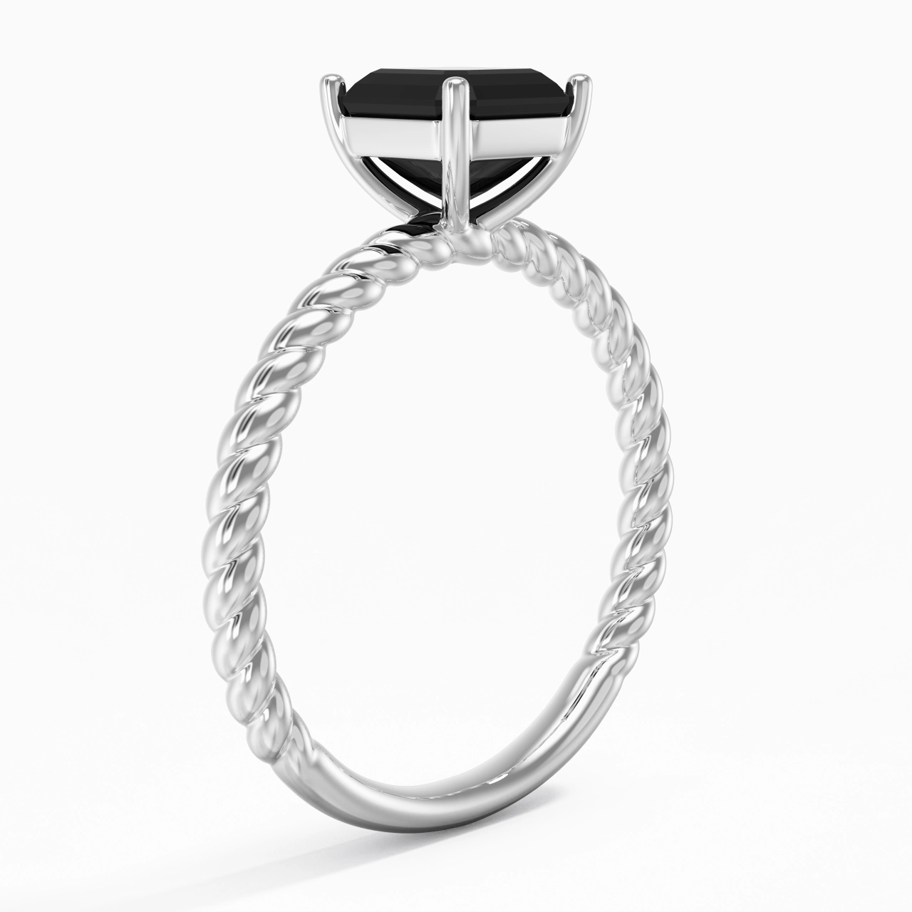 Modern Asscher 1.50ct Cubic Zirconia Engagement Ring