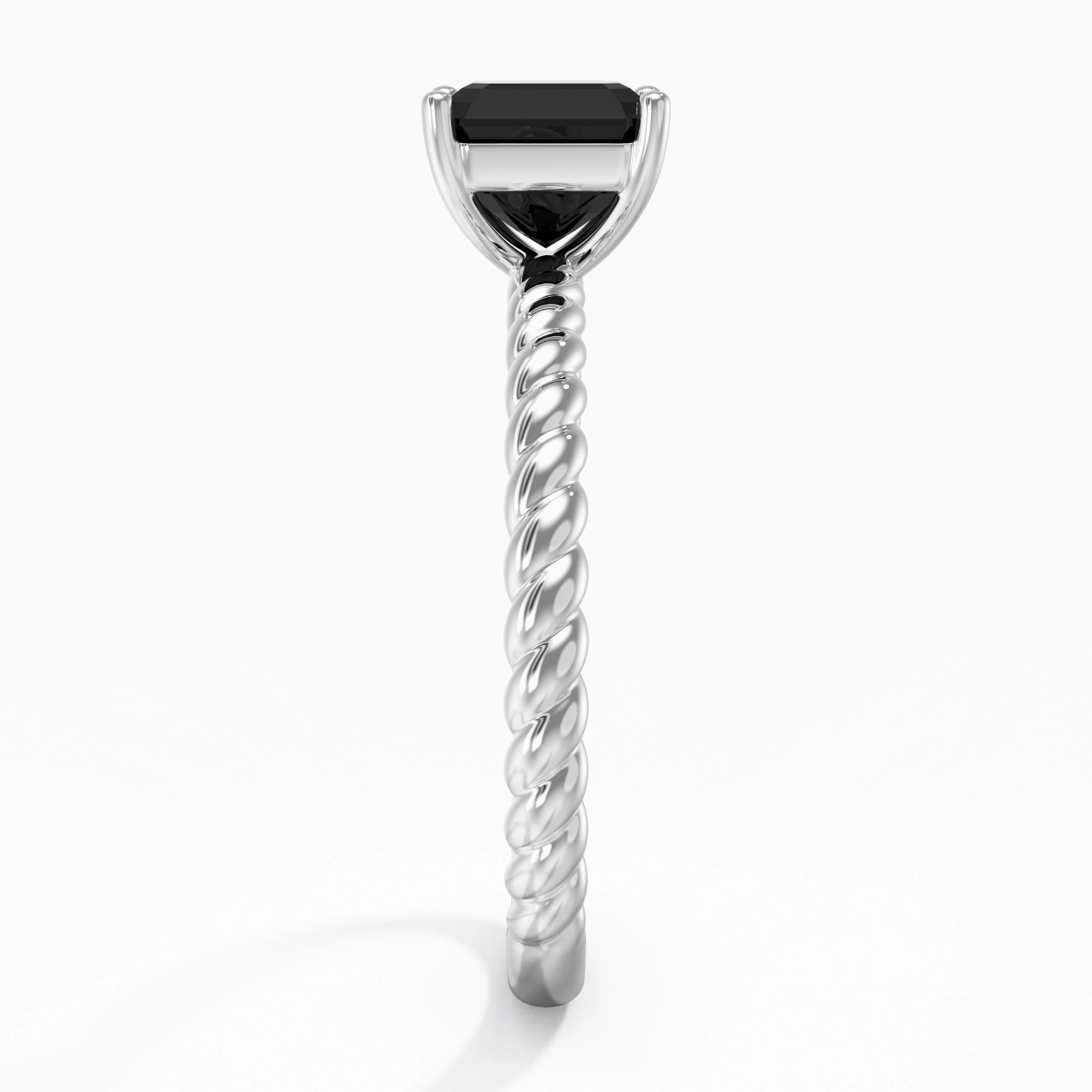 Modern Asscher 1.50ct Cubic Zirconia Engagement Ring