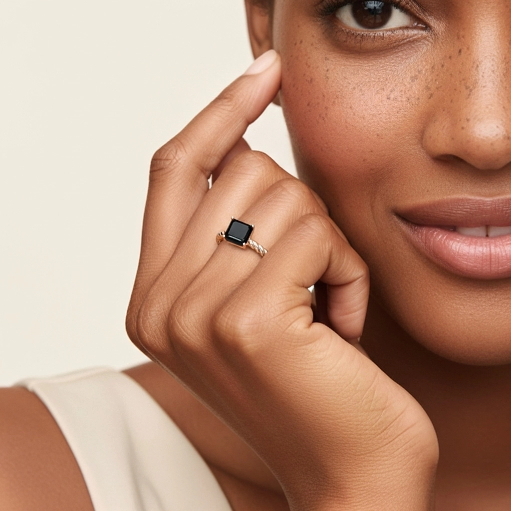 Modern Asscher 1.00ct Cubic Zirconia Engagement Ring