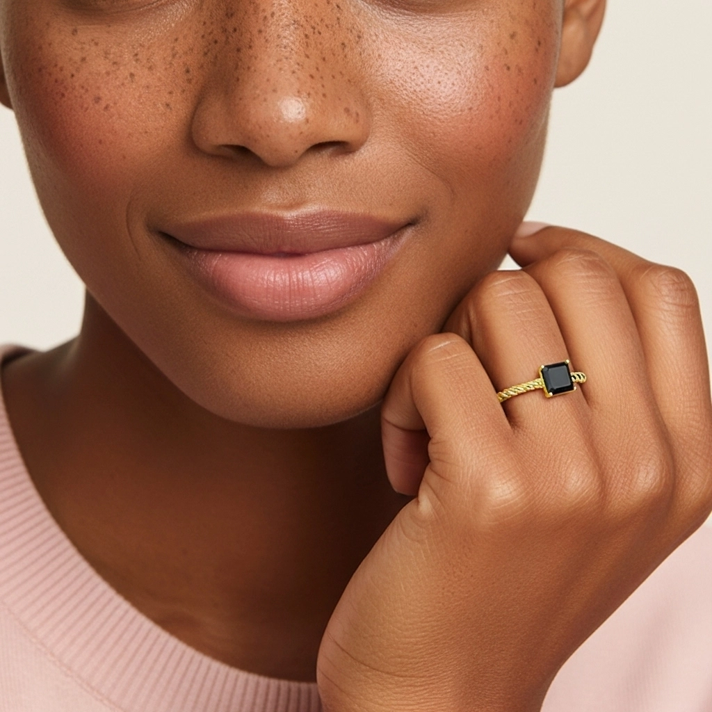 Modern Asscher 1.00ct Cubic Zirconia Engagement Ring