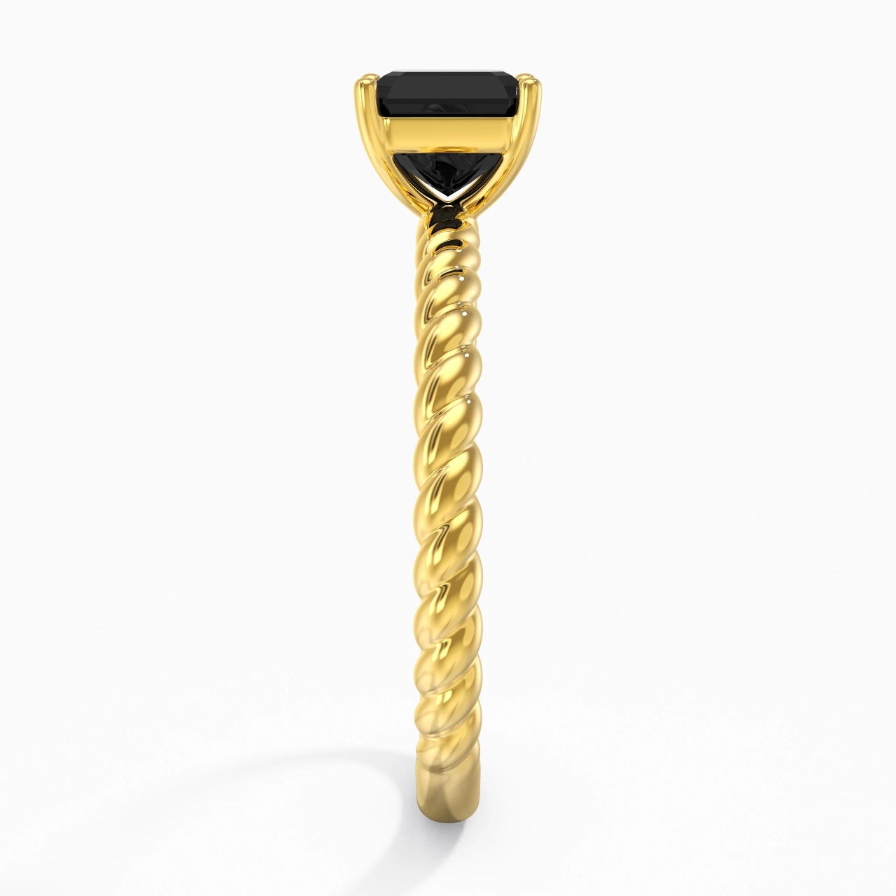 Modern Asscher 1.00ct Cubic Zirconia Engagement Ring