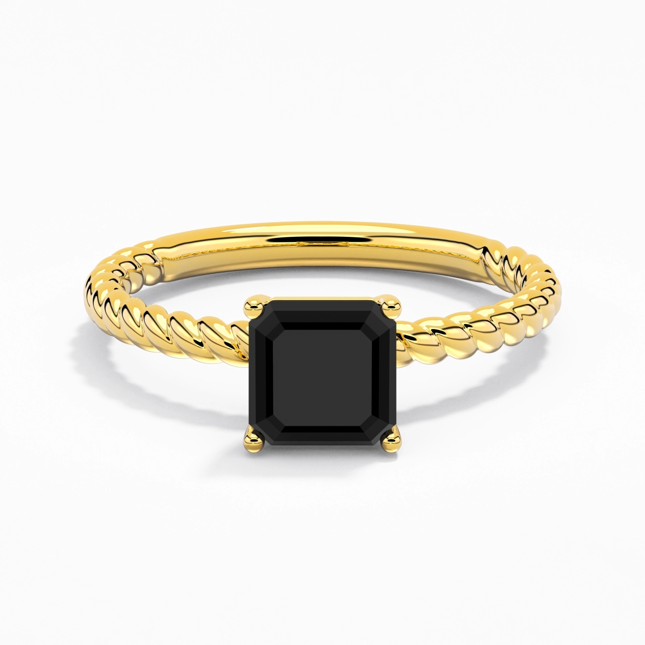 Modern Asscher 2.00ct Cubic Zirconia Engagement Ring