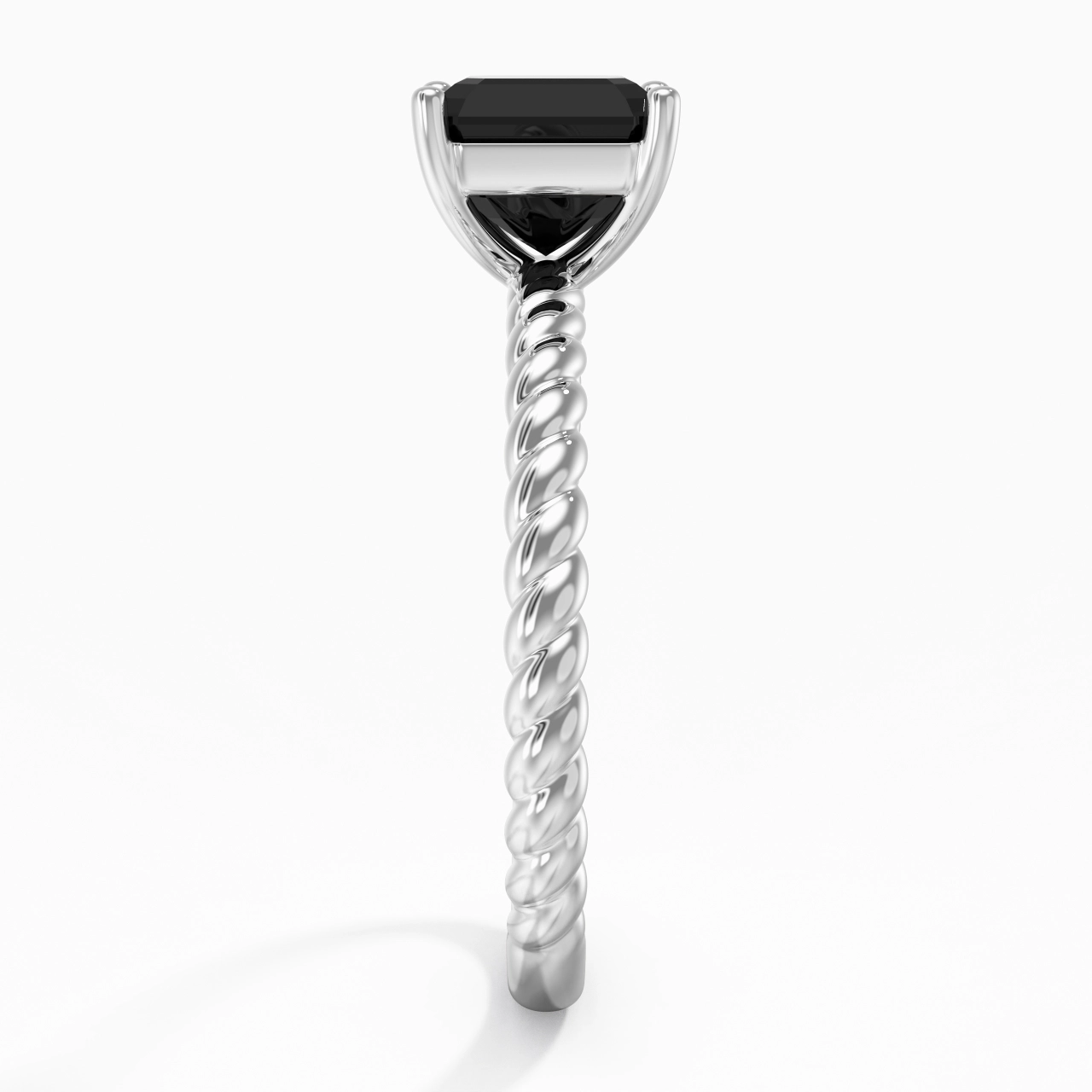 Modern Asscher 2.00ct Cubic Zirconia Engagement Ring