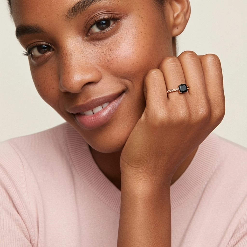 Modern Cushion 1.00ct Cubic Zirconia Engagement Ring