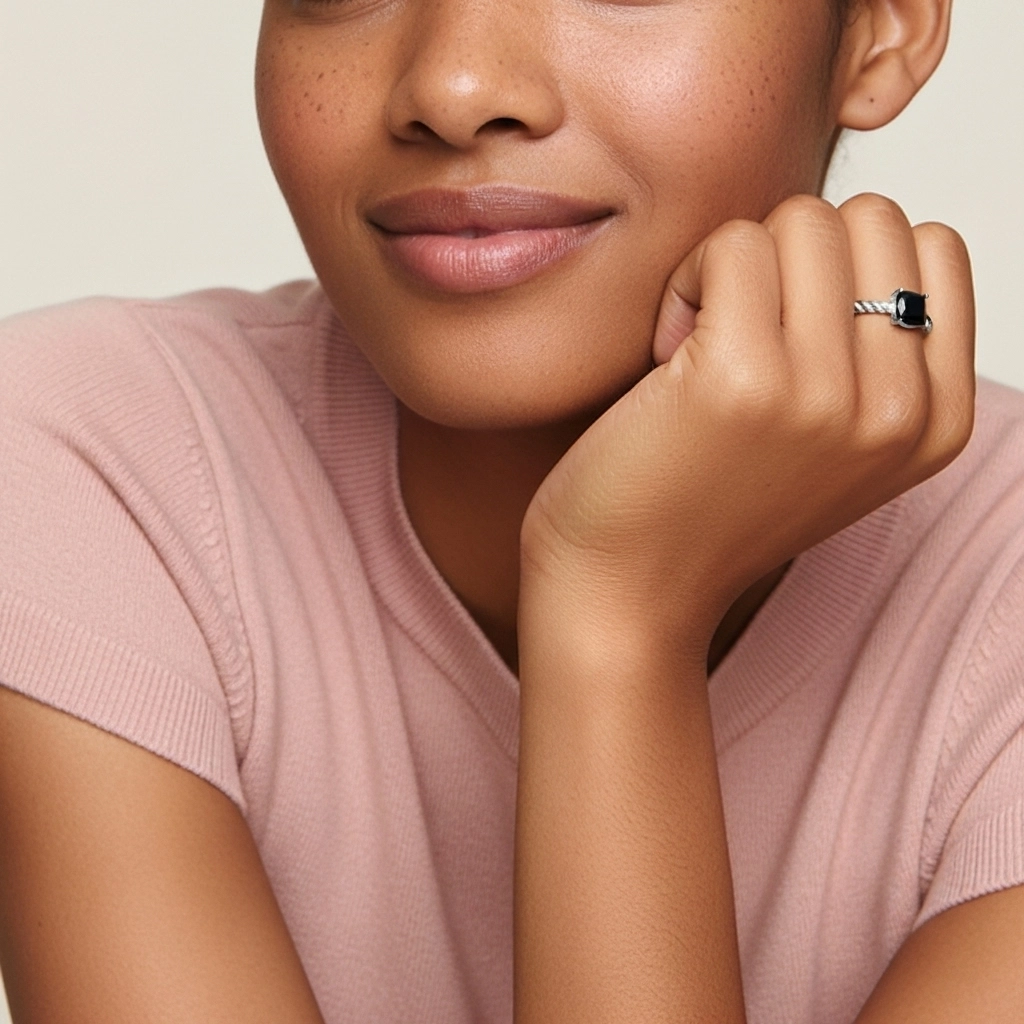 Modern Cushion 1.00ct Cubic Zirconia Engagement Ring