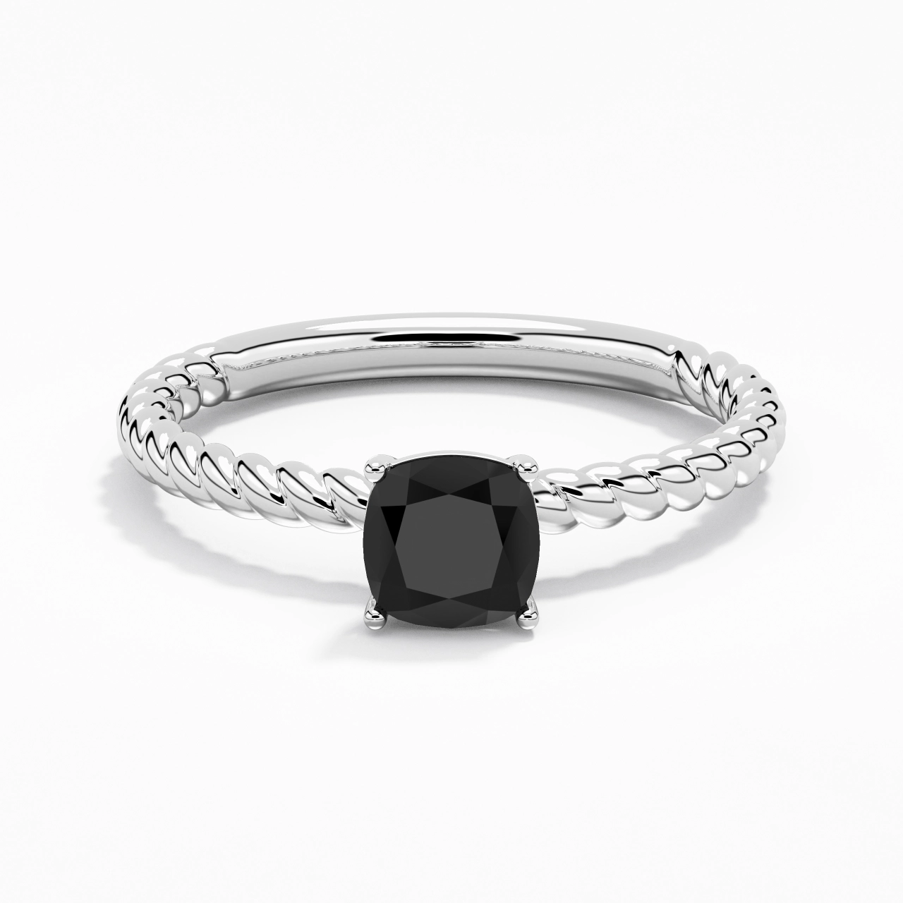 Modern Cushion 1.00ct Cubic Zirconia Engagement Ring